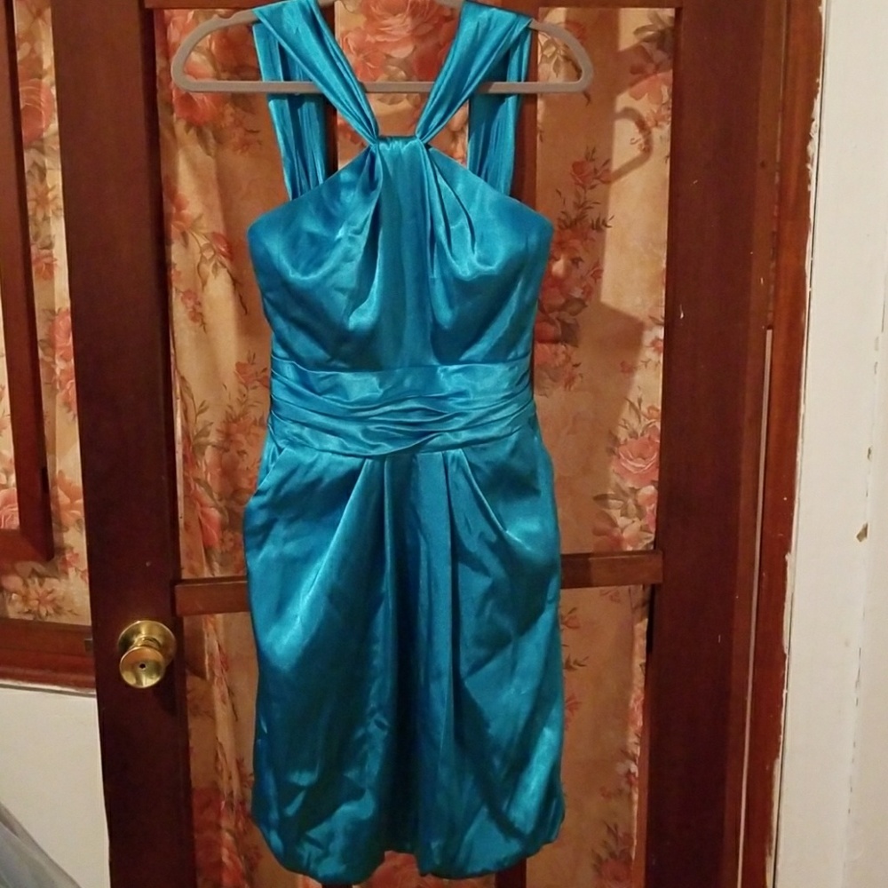 Aqua bridesmaid/party dress